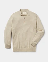 Robles Knit Long Sleeve Polo Oatmeal