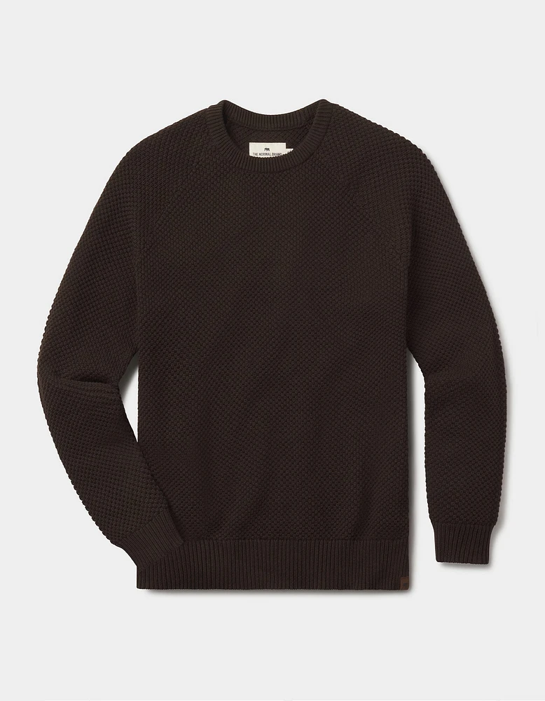 Moss Stitch Crew Umber