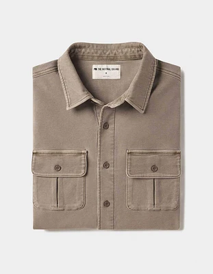 Comfort Terry Shirt Jacket Taupe