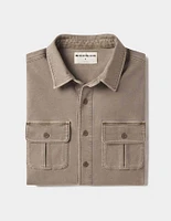 Comfort Terry Shirt Jacket Taupe