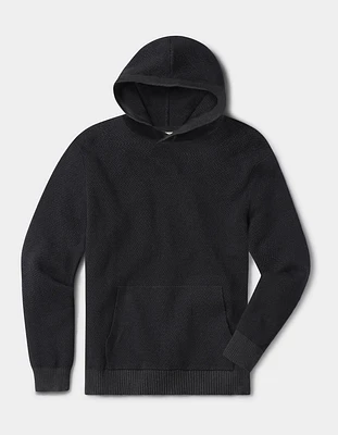 Herringbone Knit Hoodie Charcoal