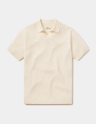 Robles Textured Knit Polo Ivory