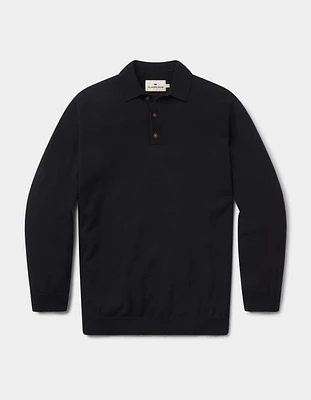 Robles Knit Long Sleeve Polo Black