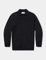 Robles Knit Long Sleeve Polo Black