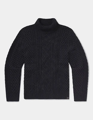 Cable Knit Rollneck Sweater Charcoal