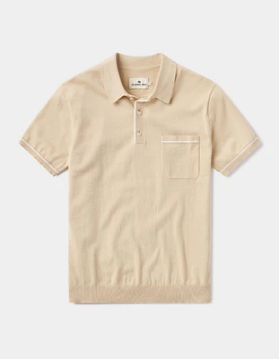 Robles Knit Polo Tan-White