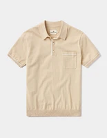 Robles Knit Polo Tan-White