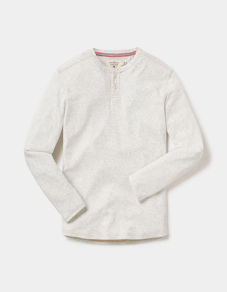 Puremeso Two Button Henley Stone