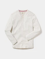 Puremeso Two Button Henley Stone