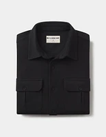 Comfort Terry Shirt Jacket Black