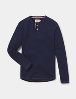 Puremeso Two Button Henley Normal Navy