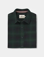 Louis Heavyweight Flannel Overshirt Evergreen Plaid