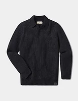 Marled Polo Sweater Charcoal