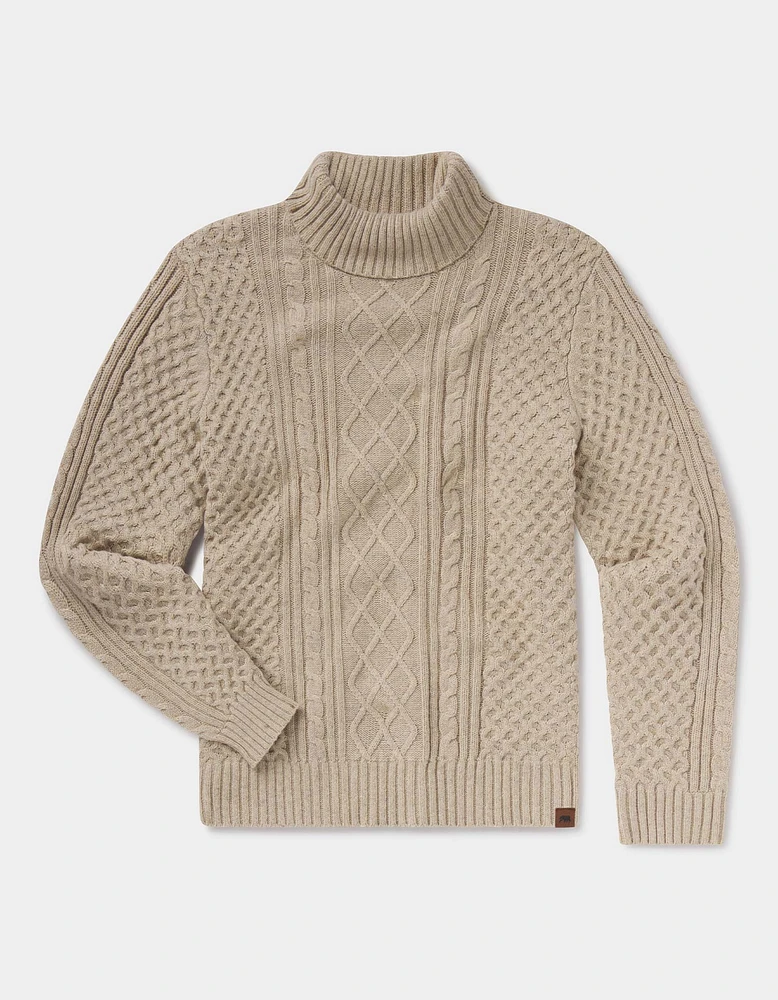 Cable Knit Rollneck Sweater Oat