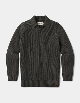 Marled Polo Sweater Olive