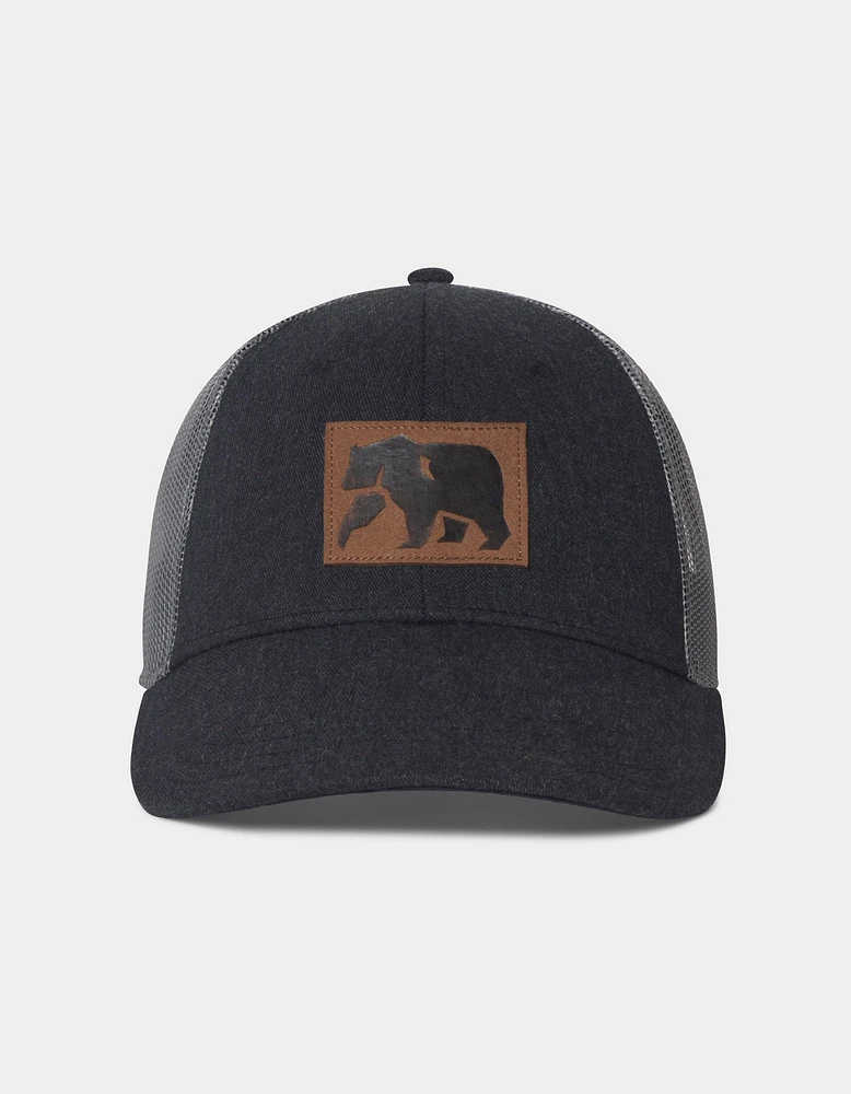 Leather Patch Dano Hat in Charcoal