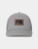 Leather Patch Dano Hat in Grey