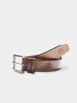 Vintage Glazed Leather Belt Pine