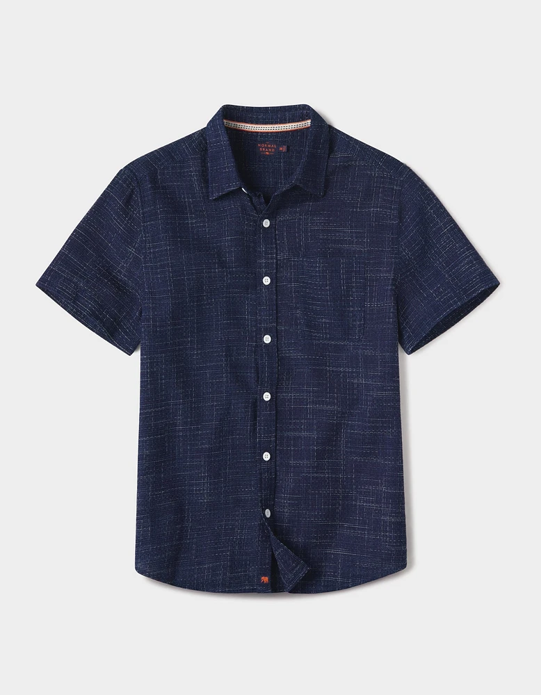 Freshwater Short Sleeve Button Up Shirt Ocean