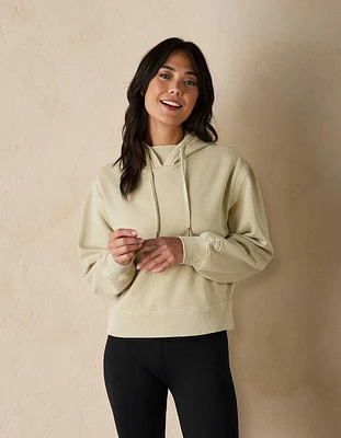 Jackie Premium Fleece Boxy Skimmer Hoodie Bone