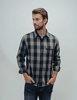 Boone Heavy Brushed Twill Overshirt Plaid