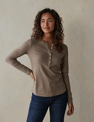 Women's Puremeso Henley Taupe