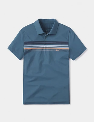 Normal Script Performance Polo Mineral Blue