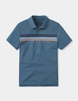 Normal Script Performance Polo Mineral Blue