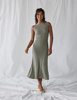 Audrey Knit Midi Dress Deep Sage