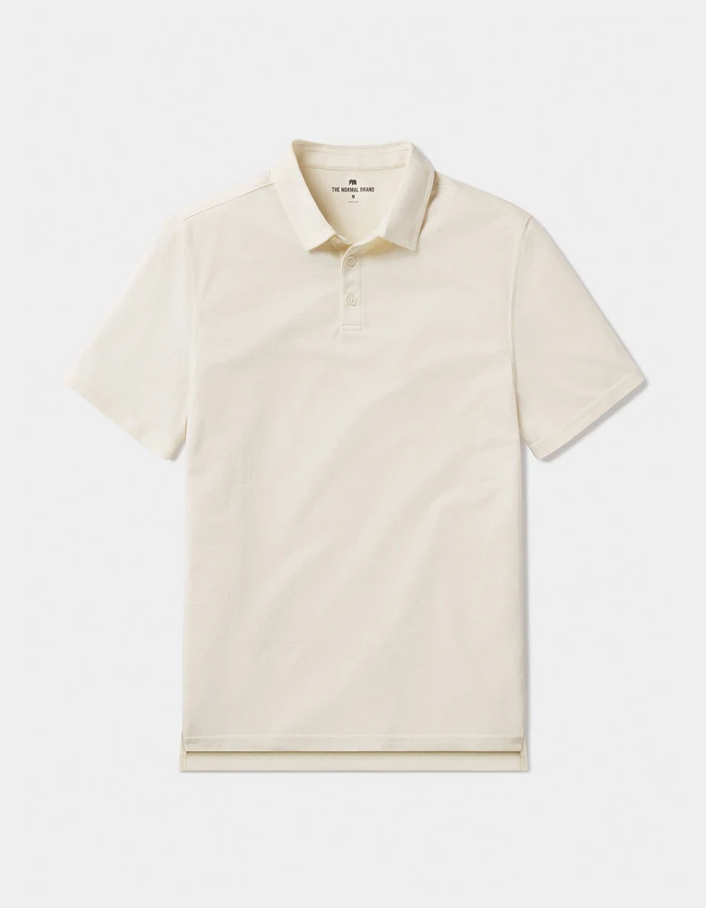 Chip Pique Polo Ivory