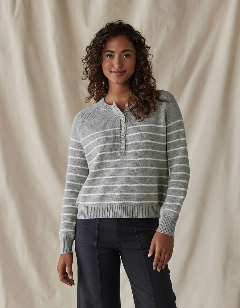 Josefine Henley Sweater Grey Stripe