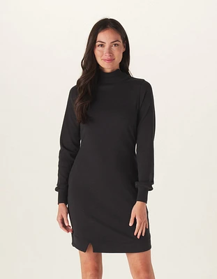 Puremeso Mock Neck Dress Black