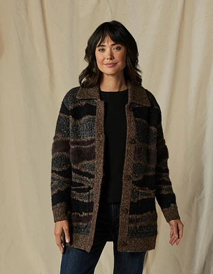 Mary Heritage Cardigan Black Multi