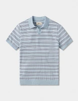 Robles Striped Polo Clear Sky Stripe