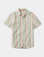 Freshwater Short Sleeve Button Up Shirt Sherbet Stripe