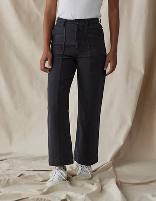 Comfort Terry Wide Leg Crop Pant Phantom