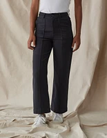 Comfort Terry Wide Leg Crop Pant Phantom