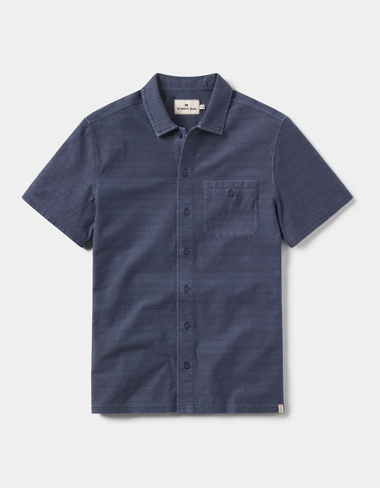 Sequoia Jacquard Button Down Harbor Blue