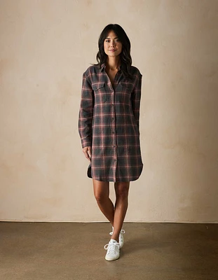 Mountain Shirt Dress Shadow Plaid