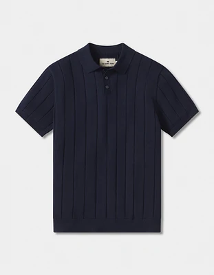 Robles Rib Stitch Polo Heathered Grey