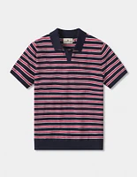 Robles Striped Polo Navy/Red Stripe