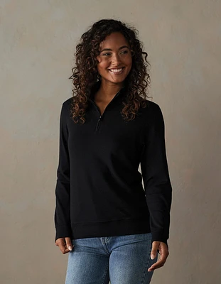 Puremeso Weekend Companion Quarter Zip Black