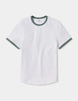 Lennox Jersey Ringer Tee White/Pine