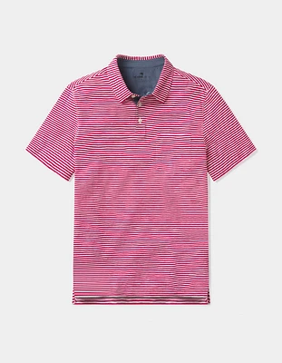 Vintage Slub Pocket Polo Crimson Stripe