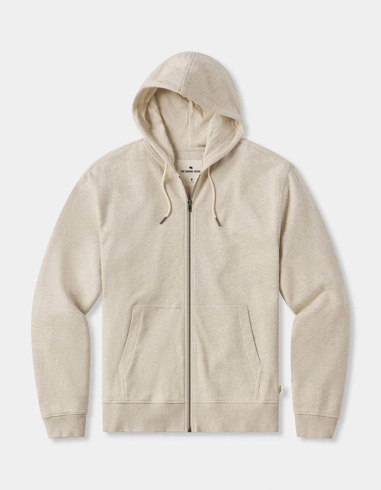 Cole Terry Full-Zip Hoodie Oatmeal