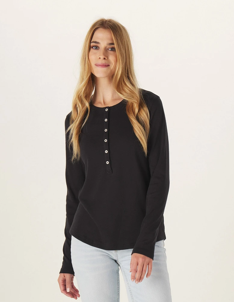 Women's Puremeso Henley Black