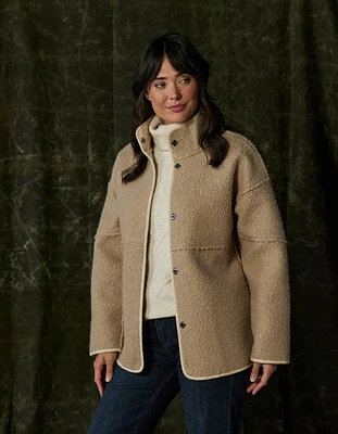 Highland Fleece Snap Coat Oat