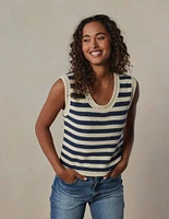 Wanderlust Tank Cream/Navy