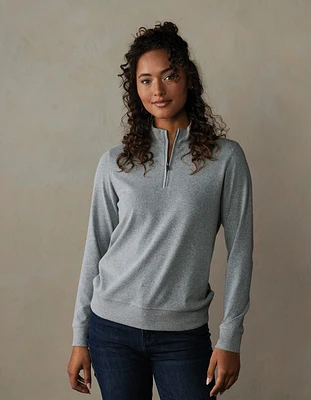 Puremeso Weekend Companion Quarter Zip Athletic Grey