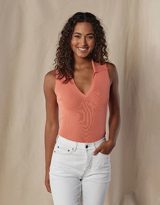 League Sleeveless Polo Georgia Peach